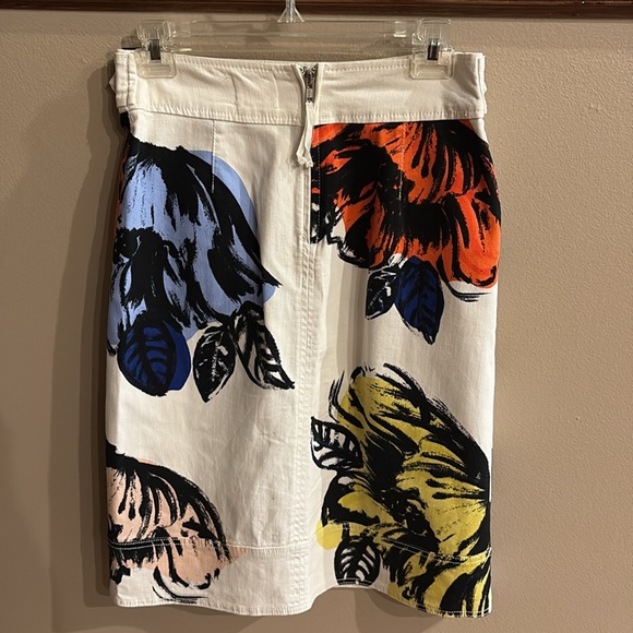 Anthropologie Maeve Rodney bold floral Print Women's Skirt adjustable buckles 0 - Picture 9 of 14